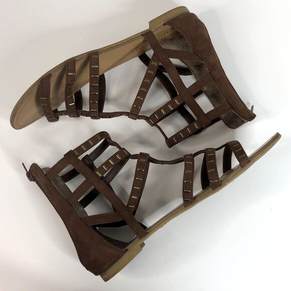 Altard State Women's Sandals Size 9 Brown Shoes with Gold Studs - Picture 6 of 8